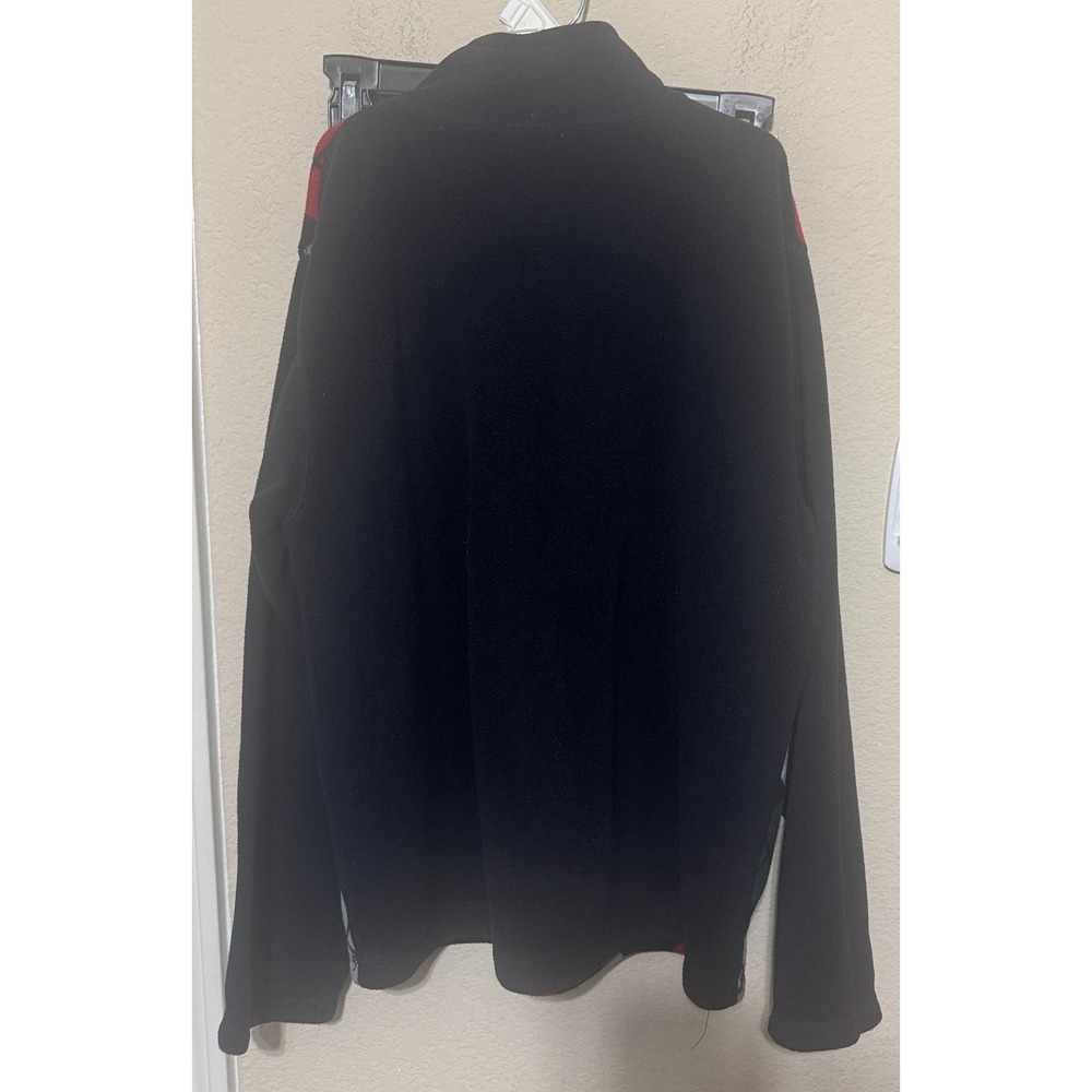 Gymboree Boys L 10-12 Fleece Quarter Zip Pullover Argyle Red Green Black Preppy - Picture 4 of 5